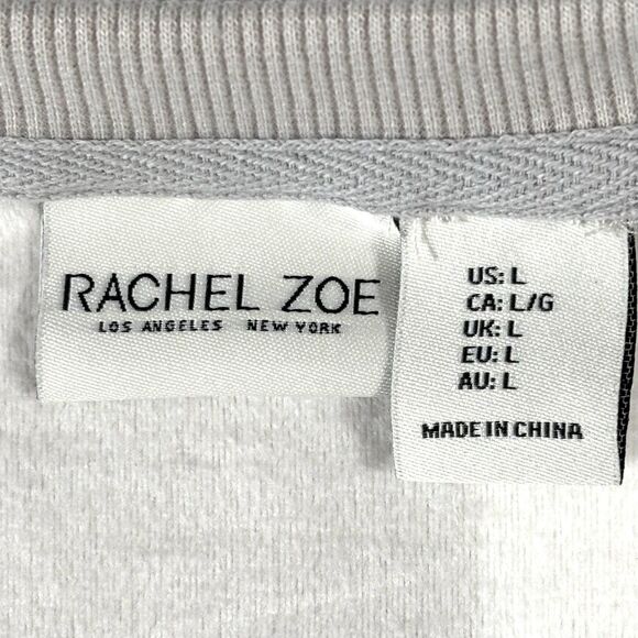 2 Pc Rachel Zoe Pajama Set Gray Plaid Velour Plush Jogger Style Pants - Picture 11 of 12